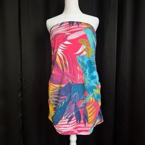 Tropical Strapless Dress